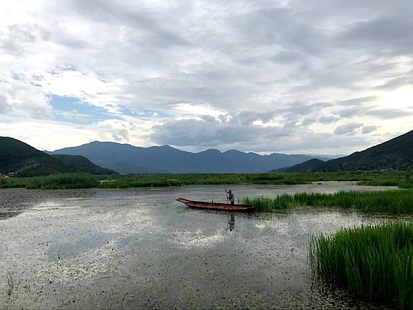 撑一把竹篙